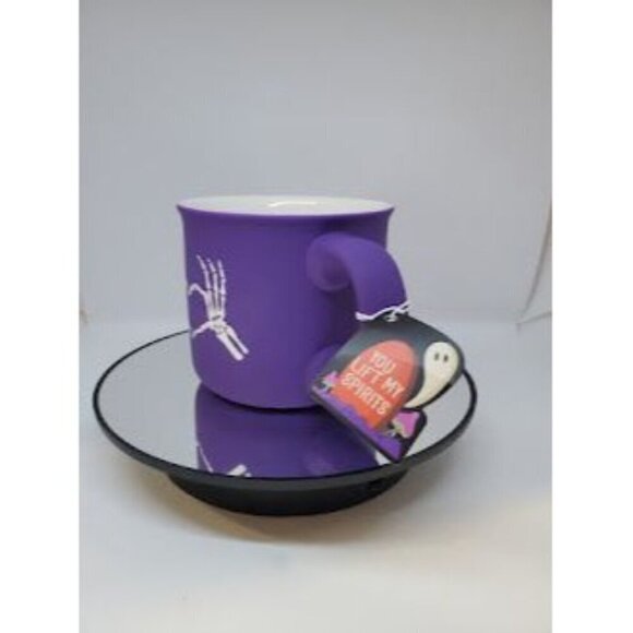 Éccolo "You Lift My Spirits" Purple Skeleton Hands Mug - Picture 2 of 5